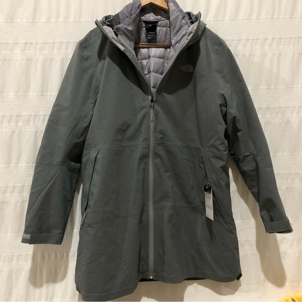 The North Face thermoball parka, heather gray, NWT